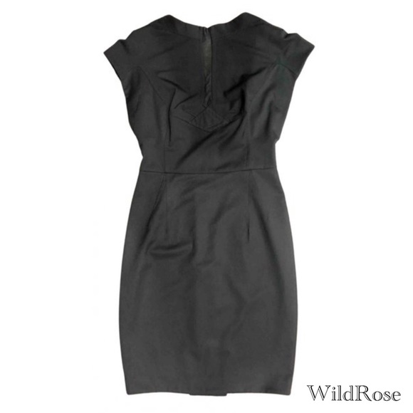 Byron Lars Black Structured Sheath Pencil Dress 4 - Picture 8 of 16